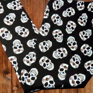 NEW Sugar Skull Halloween  Black and White Leggings